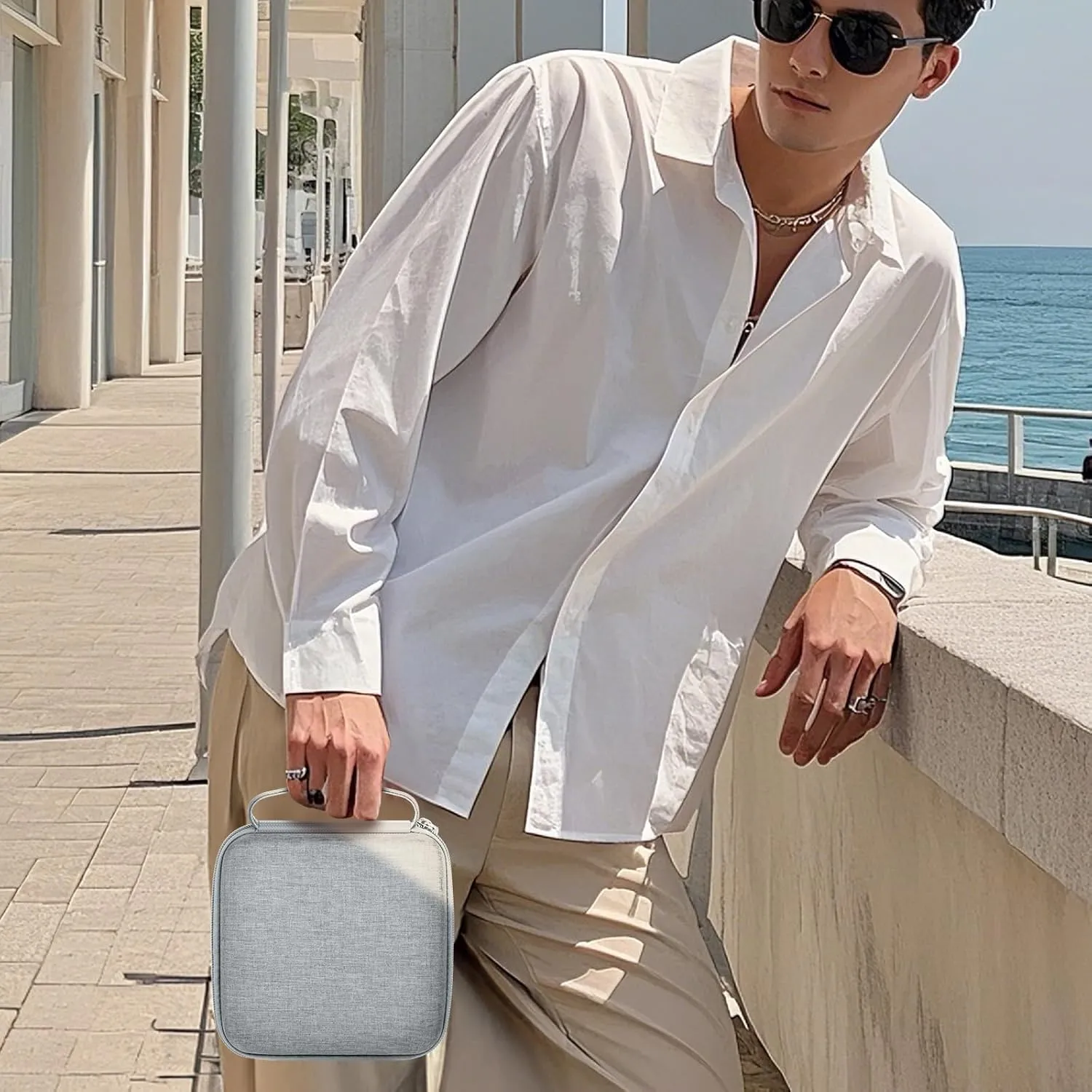 Travel Sunglasses Organizer Cases for Quay Polarized Sunglasses Men Women, Trendy Sunglasse Storage Holder (Bag Only)