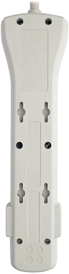Tripp Lite 2 Outlet Portable Surge Protector Power Strip, Tel/Ethernet Protection, TRAVELER100BT & 7 Outlet Surge Protector Power Strip, 2160 Joules & $75, 000 Insurance (SUPER7) Ivory