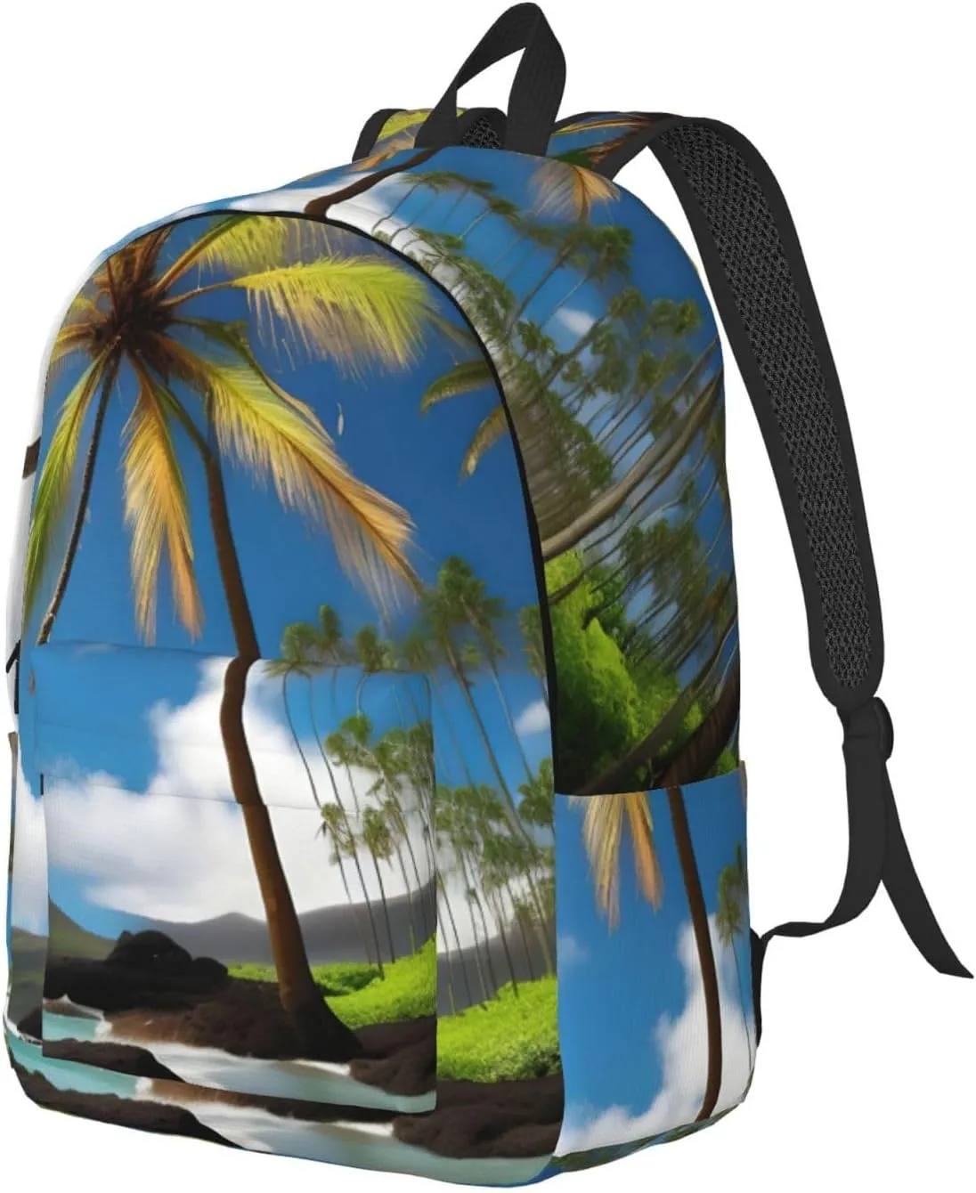 Tropical Palm Tree Hawaii Beach print Duffel Bag, Lightweight Duffel Bag, Casual Backpack, 17.7 x 6.3 x 12.2 inches