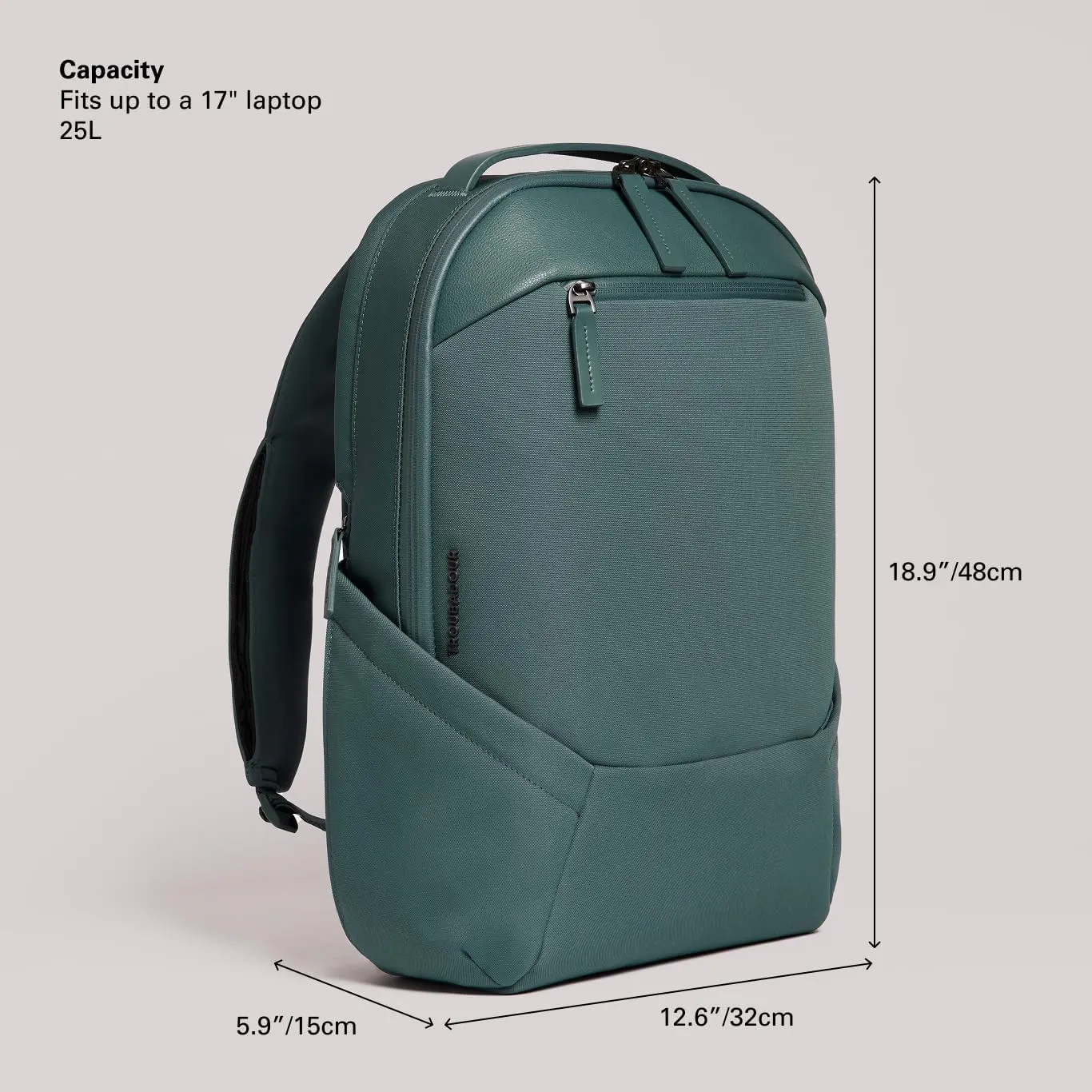 Troubadour Apex Backpack 3.0 - Premium Waterproof Laptop Backpack Fits Up to 17" - Ergonomic Design for Work and Travel - Stylish Backpack with 5-Year Guarantee - Livid Green