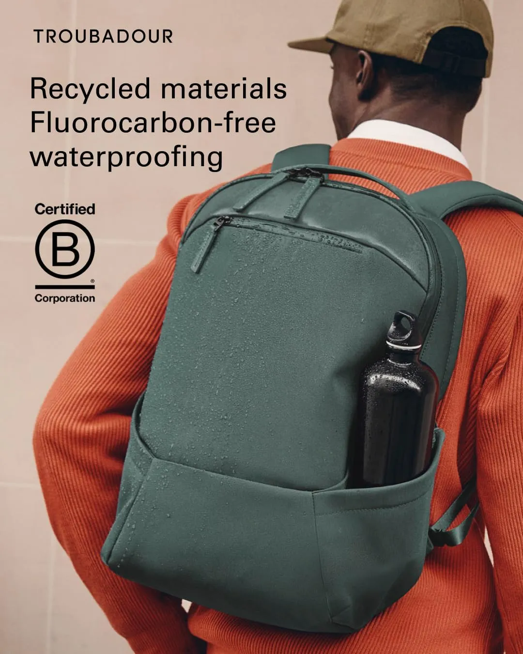 Troubadour Apex Backpack 3.0 - Premium Waterproof Laptop Backpack Fits Up to 17" - Ergonomic Design for Work and Travel - Stylish Backpack with 5-Year Guarantee - Livid Green