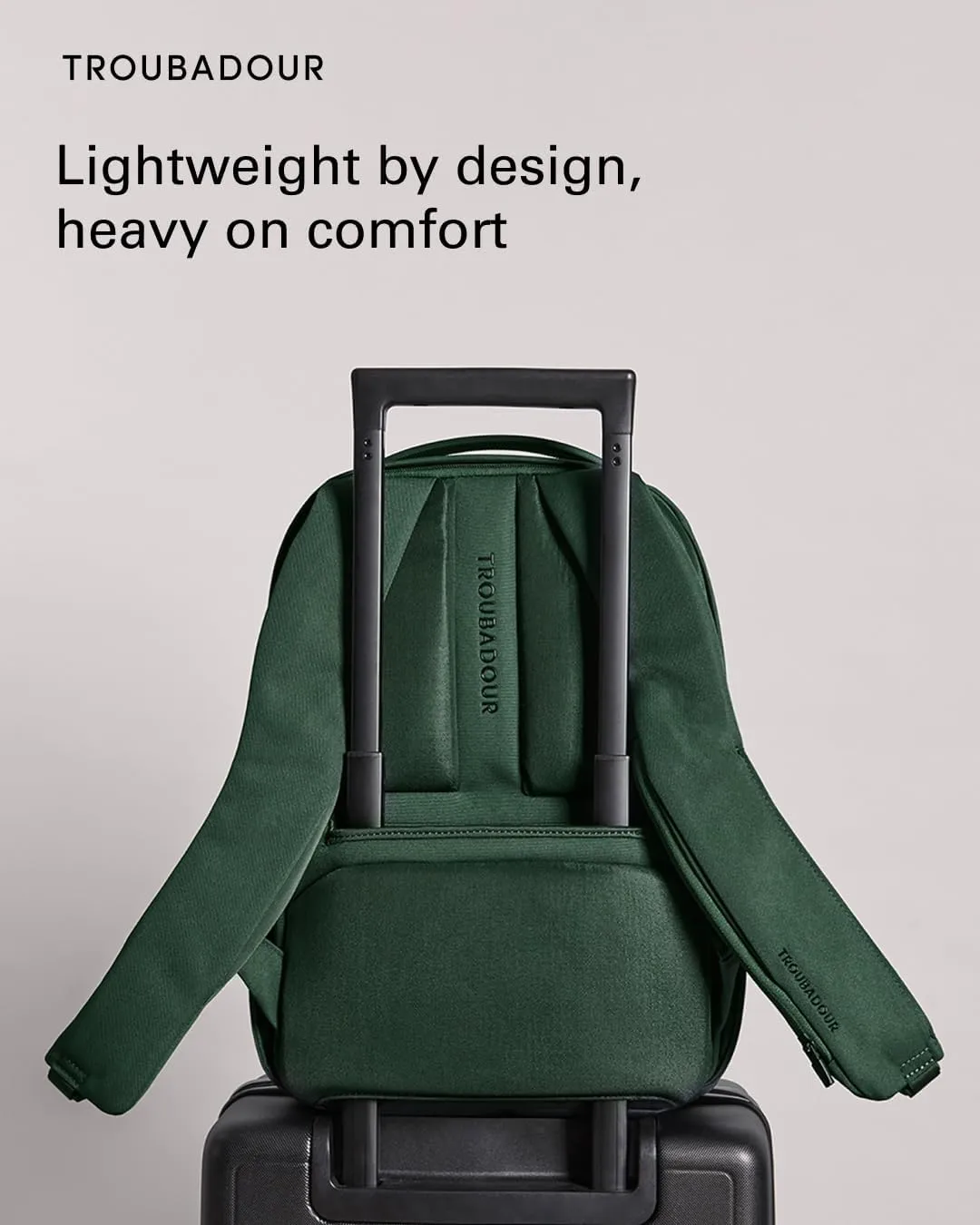 Troubadour Apex Compact Backpack 3.0 - Ultimate Work & Travel Laptop Backpack - 15" Padded Laptop Pocket - Waterproof, Lightweight, Spacious - Innovative Pockets - Made From Recycled Materials - Green