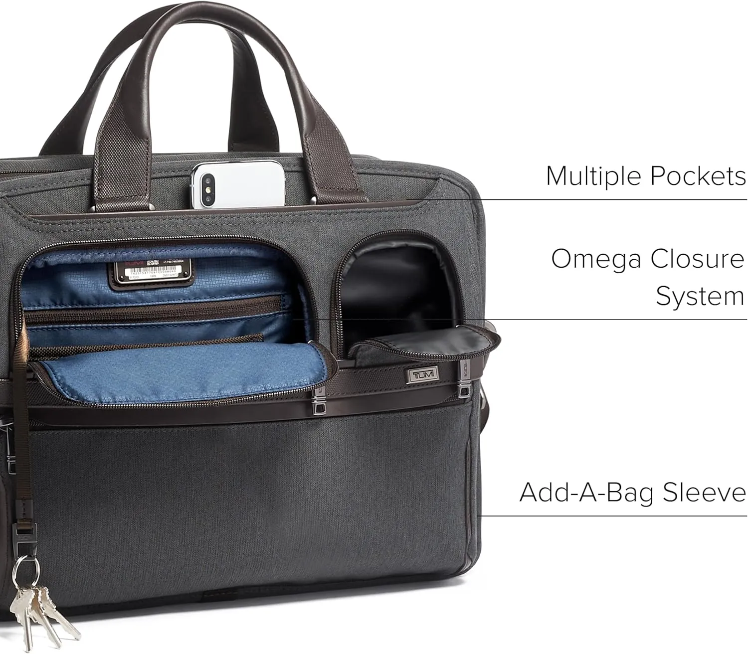 TUMI Alpha Expandable Organizer Laptop Briefcase - 15-Inch Laptop Briefcase Organizer for Men & Women - Travel Laptop Bag