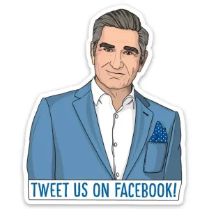 Tweet us on Facebook Die Cut Sticker