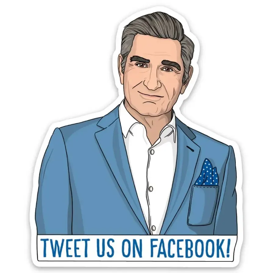 Tweet us on Facebook Die Cut Sticker