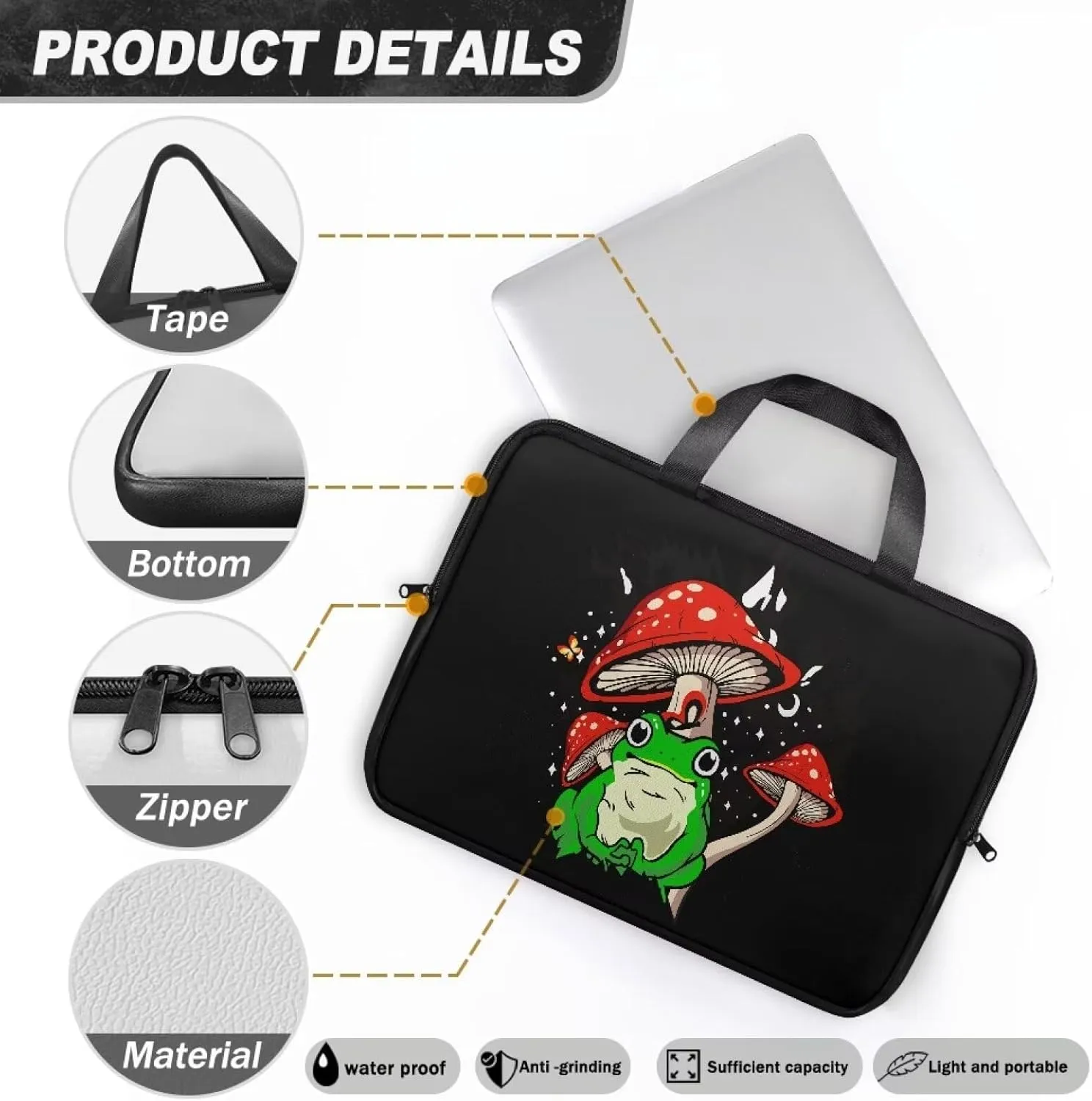 Uasibuni Computer Carrying Case,Notebook Bag for Women,Laptop Messenger Bag for Men,Laptop Sleeve