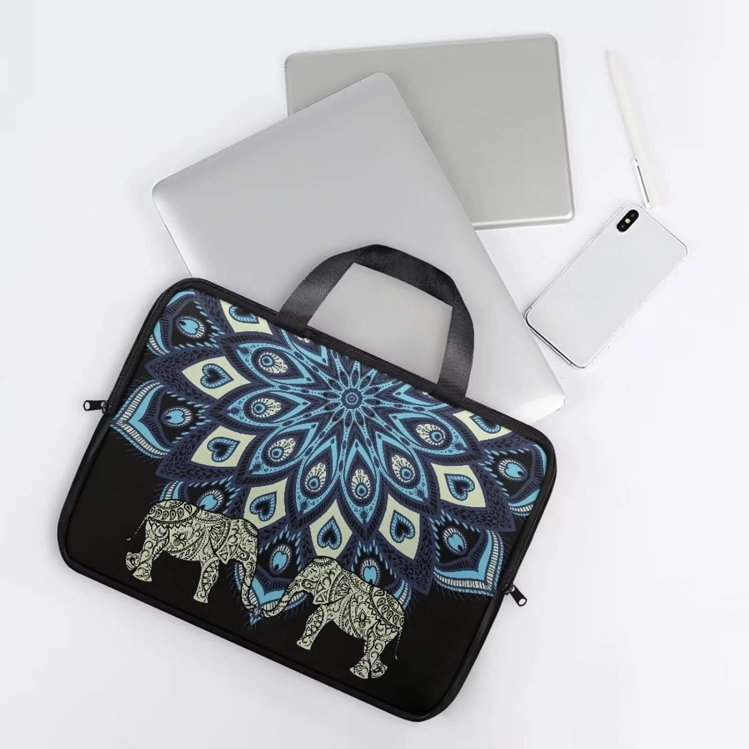 Uasibuni Computer Carrying Case,Notebook Bag for Women,Laptop Messenger Bag for Men,Laptop Sleeve