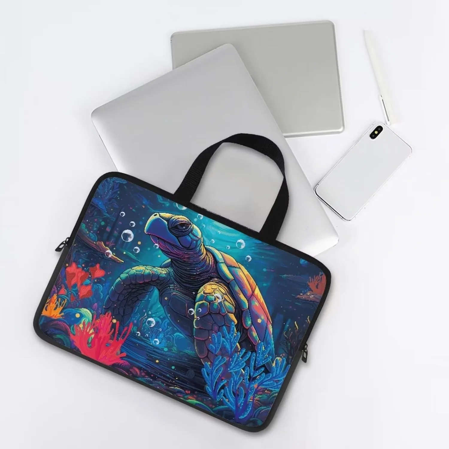 Uasibuni Cute Laptop Bag for Women Men Laptop Messenger Bag