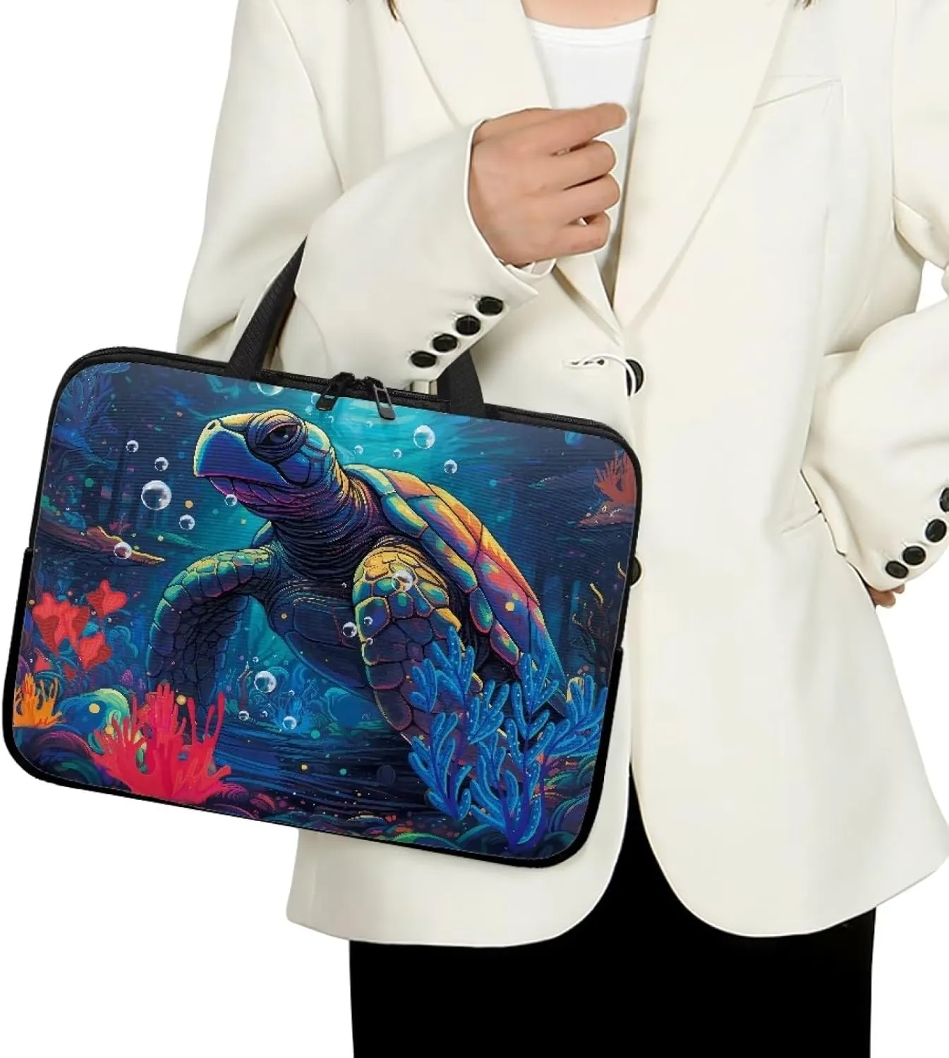 Uasibuni Cute Laptop Bag for Women Men Laptop Messenger Bag