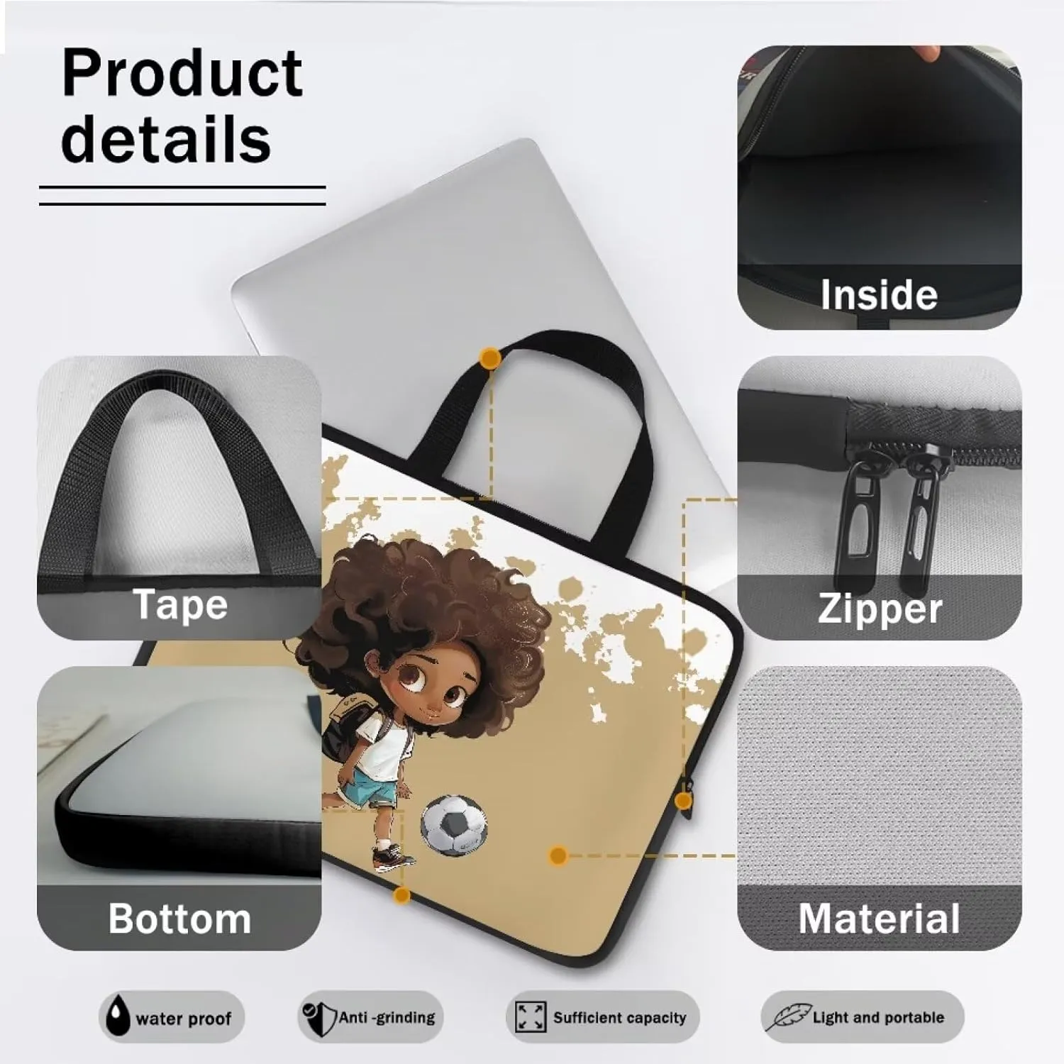Uasibuni Cute Laptop Tote Bag 17In Laptop Sleeve Case Laptop Case Laptop Bag Gift for Women Men