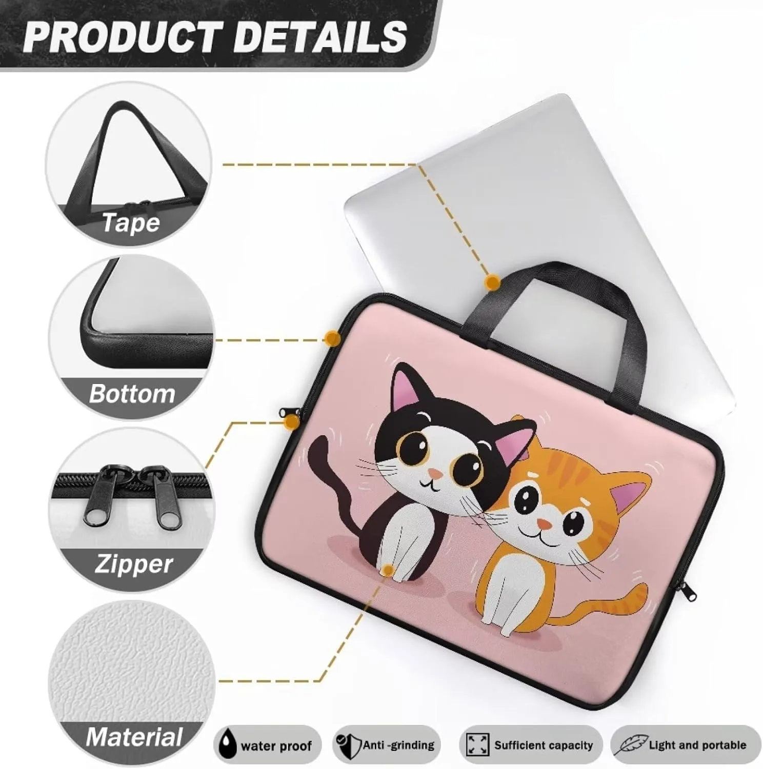 Uasibuni Fashion Laptop Tote Bag 15In /17.3In,Laptop Messenger Bag,17" Computer Bag for Women & Men