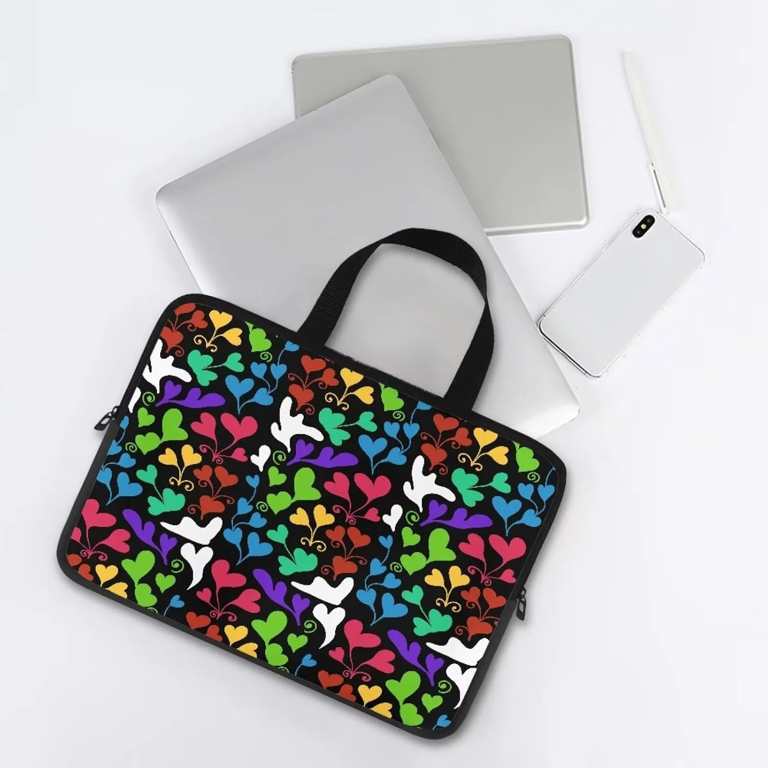 Uasibuni Laptop Sleeve Bag 15.6 In Laptop Bag Laptop Cover Cute Carrying Case for Women Laptop Handbag Tote Bag