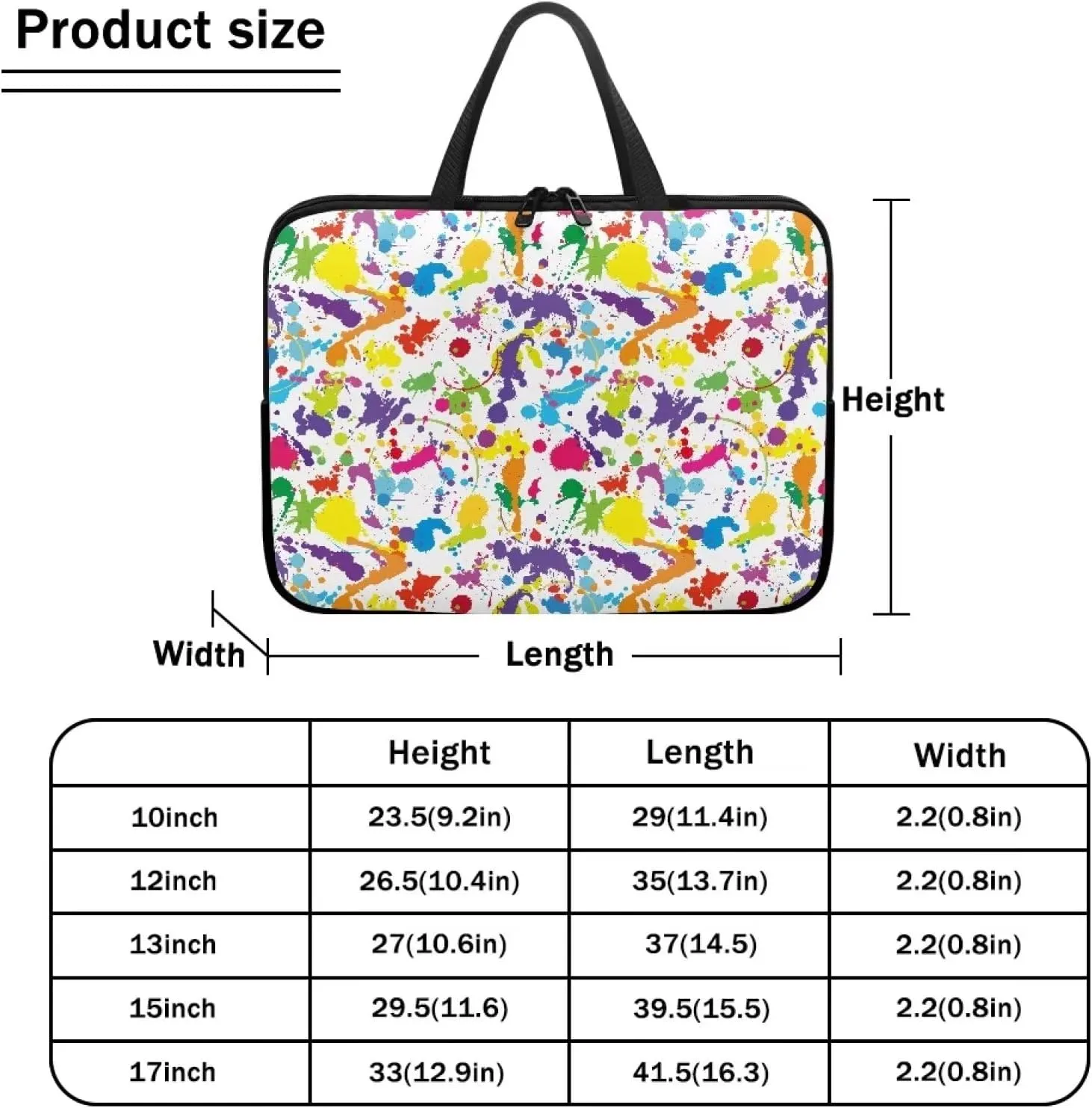 Uasibuni Laptop Sleeve Case with Handle for 14/15.6/ 17In Laptop,Laptop Case Cover Cute Laptop Bag for Women Men