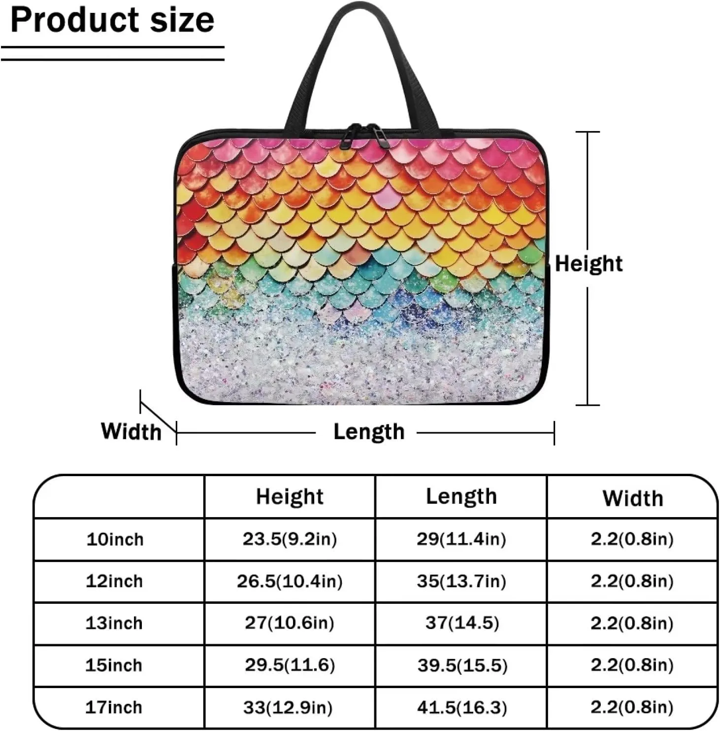 Uasibuni Laptop Sleeve Case with Handle for 14/15.6/ 17In Laptop,Laptop Case Cover Cute Laptop Bag for Women Men