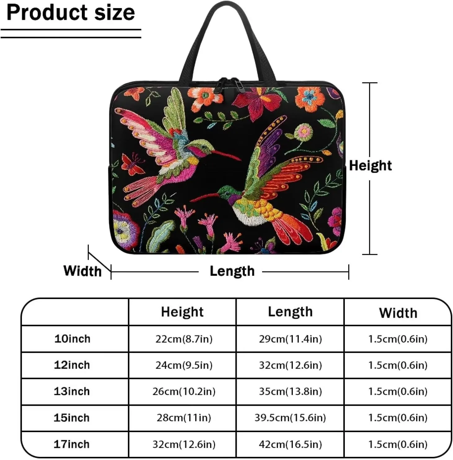 Uasibuni Laptop Sleeve Case with Handle for 14/15.6/ 17In Laptop,Laptop Case Cover Cute Laptop Bag for Women Men