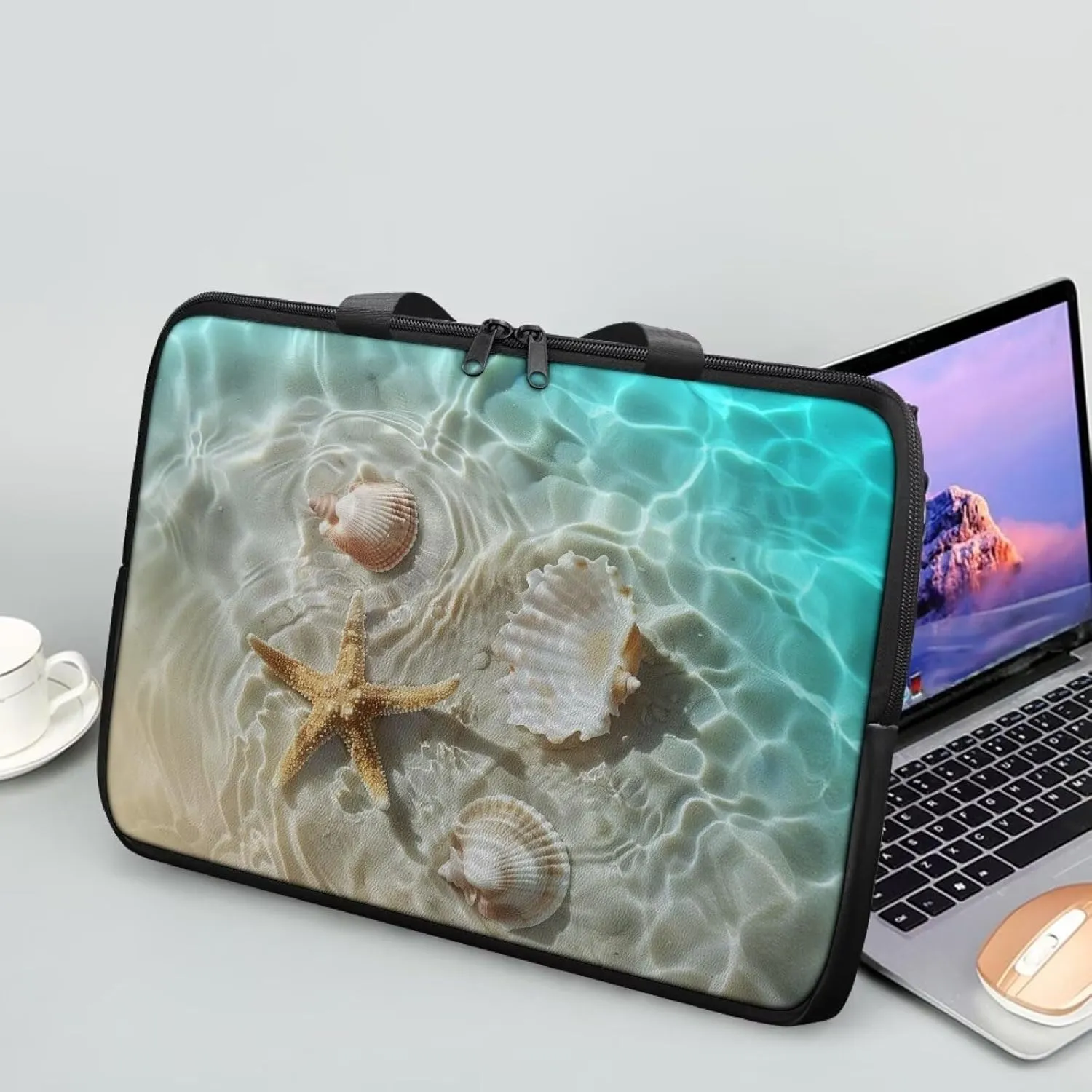 Uasibuni Lightweight Laptop Travel Bag 17" Laptop Bag with Handle,PU Leather Laptop Messenger Bag 15.6"