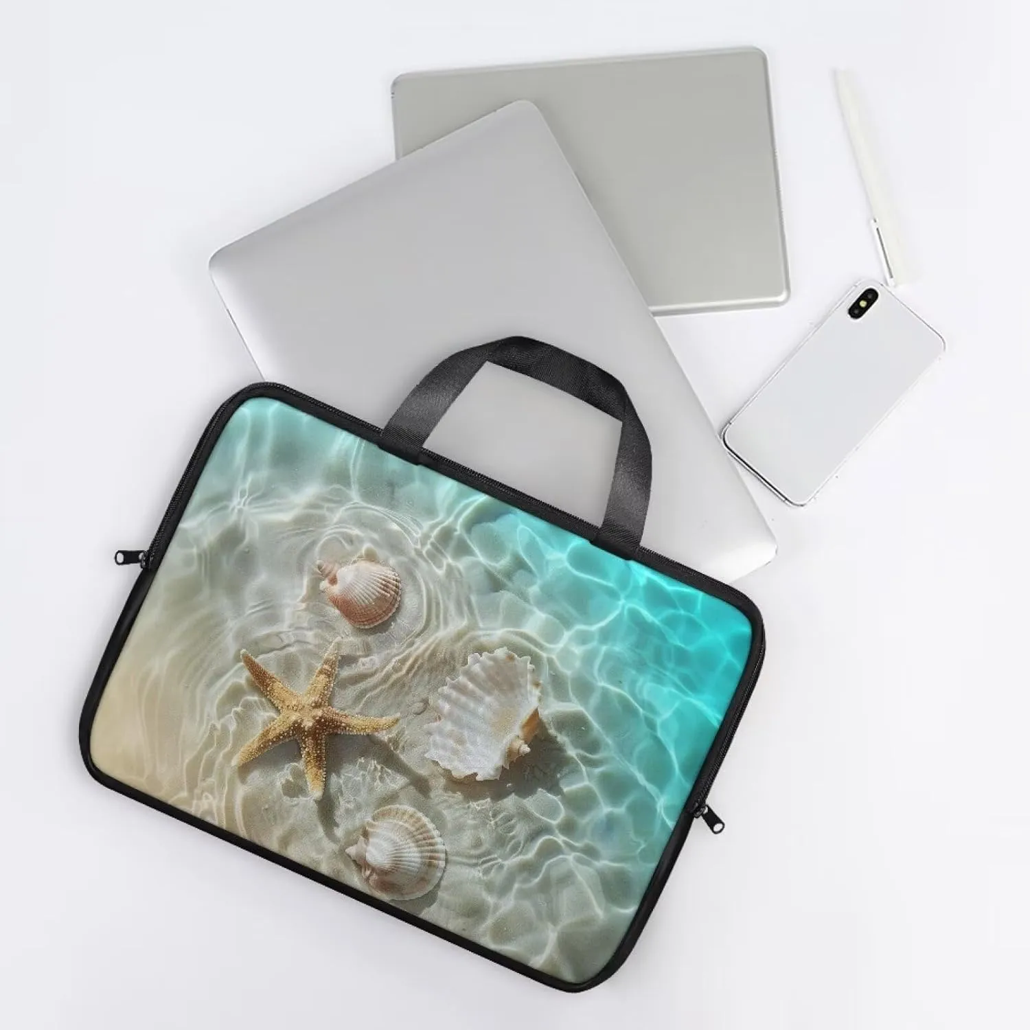 Uasibuni Lightweight Laptop Travel Bag 17" Laptop Bag with Handle,PU Leather Laptop Messenger Bag 15.6"