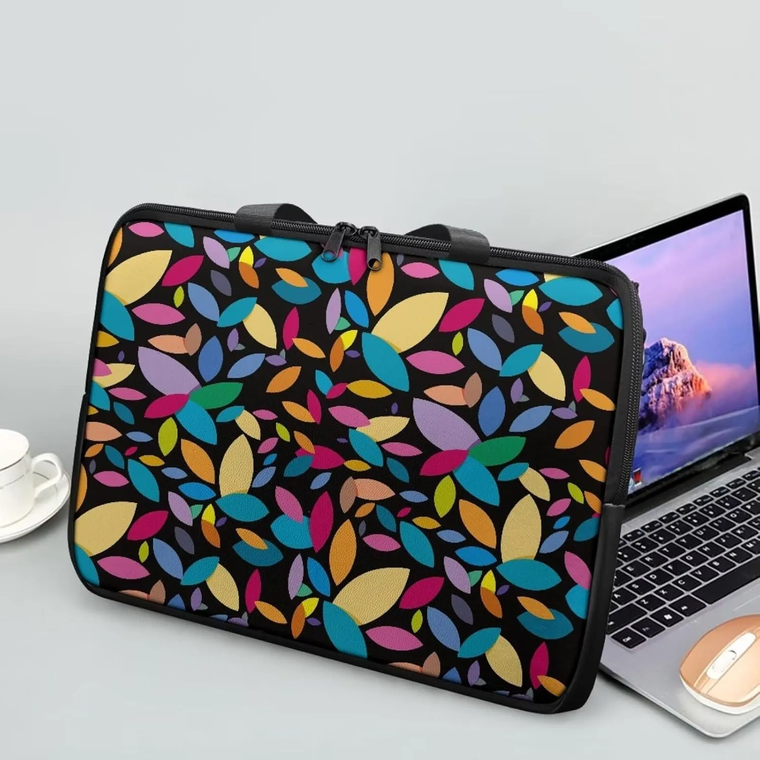 Uasibuni Lightweight Laptop Travel Bag 17" Laptop Bag with Handle,PU Leather Laptop Messenger Bag 15.6"