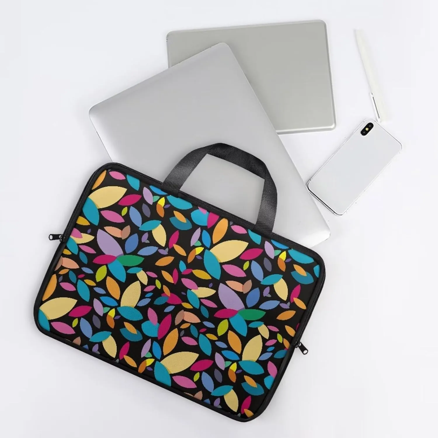 Uasibuni Lightweight Laptop Travel Bag 17" Laptop Bag with Handle,PU Leather Laptop Messenger Bag 15.6"