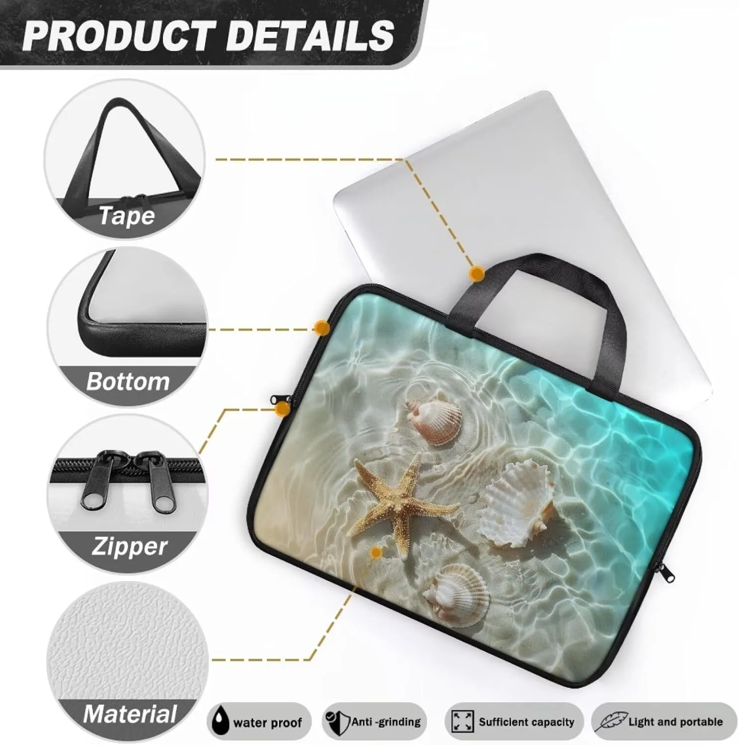 Uasibuni Lightweight Laptop Travel Bag 17" Laptop Bag with Handle,PU Leather Laptop Messenger Bag 15.6"