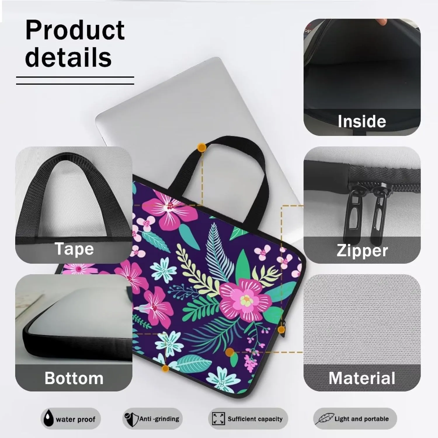 Uasibuni Messenger Laptop Tote Bag,Large Teacher Laptop Bag 15.6" Men Womens Work Bag Briefcase and Laptop Bag