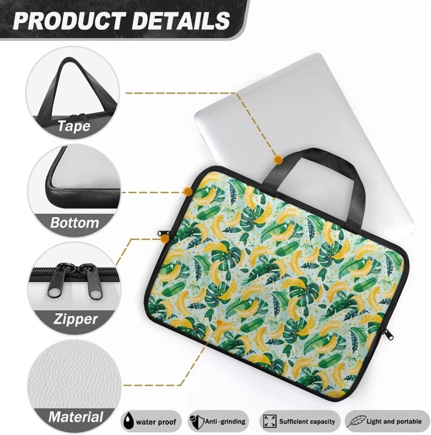 Uasibuni PU Leather Laptop Bag with Handle,Stylish Computer Bag,17.3" Laptop Messenger Bag for Women Men
