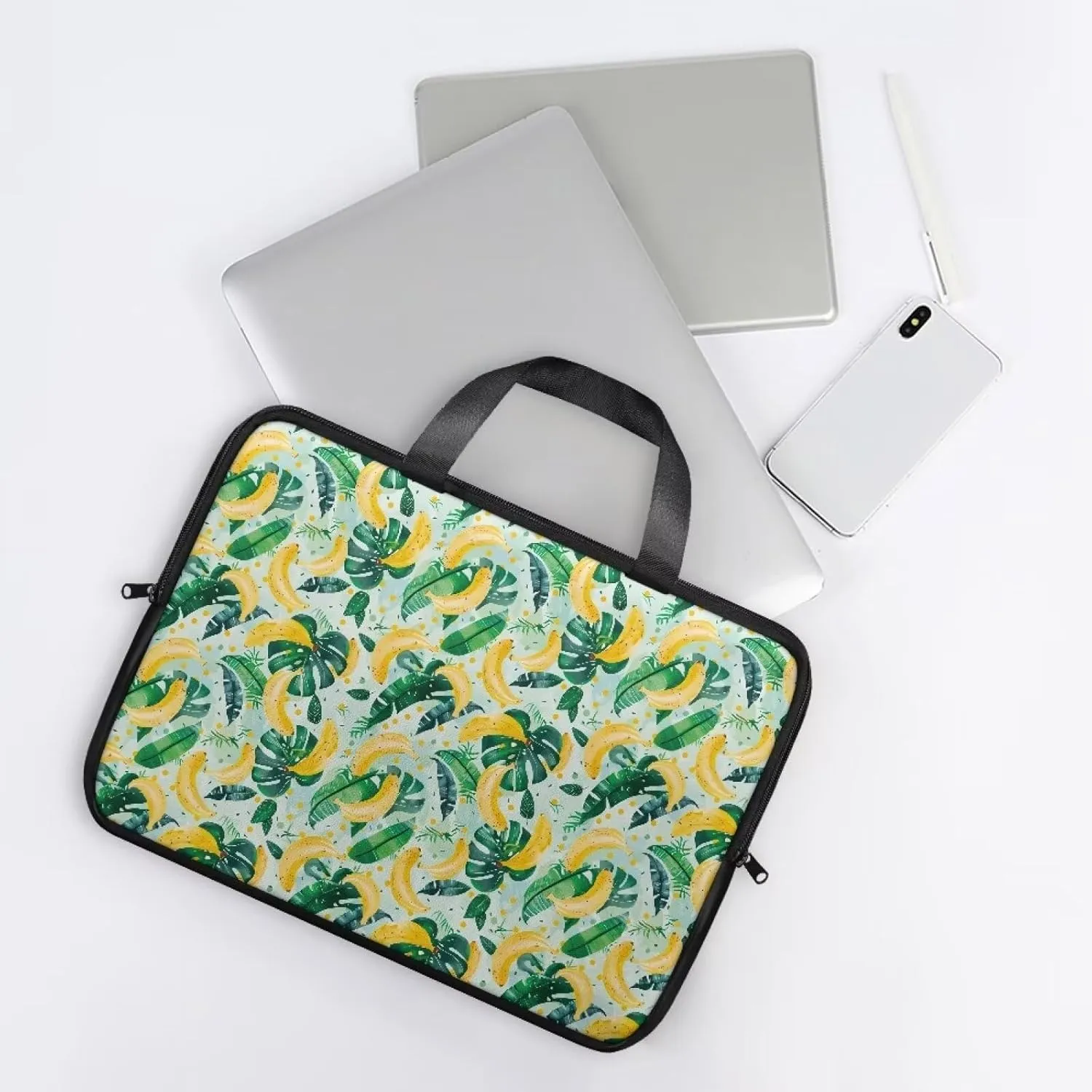 Uasibuni PU Leather Laptop Bag with Handle,Stylish Computer Bag,17.3" Laptop Messenger Bag for Women Men