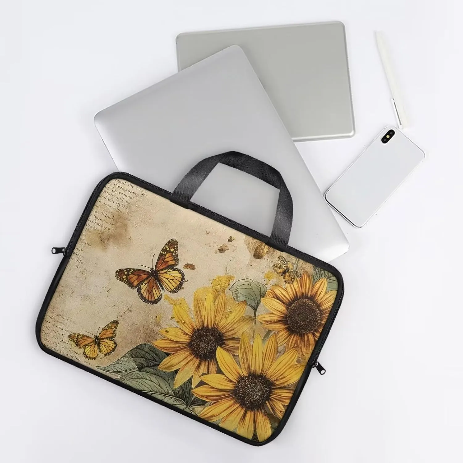 Uasibuni Stylish Laptop Messenger Bag 17.3In,Laptop Case,Personalized PU Leather Laptop Tote Bag
