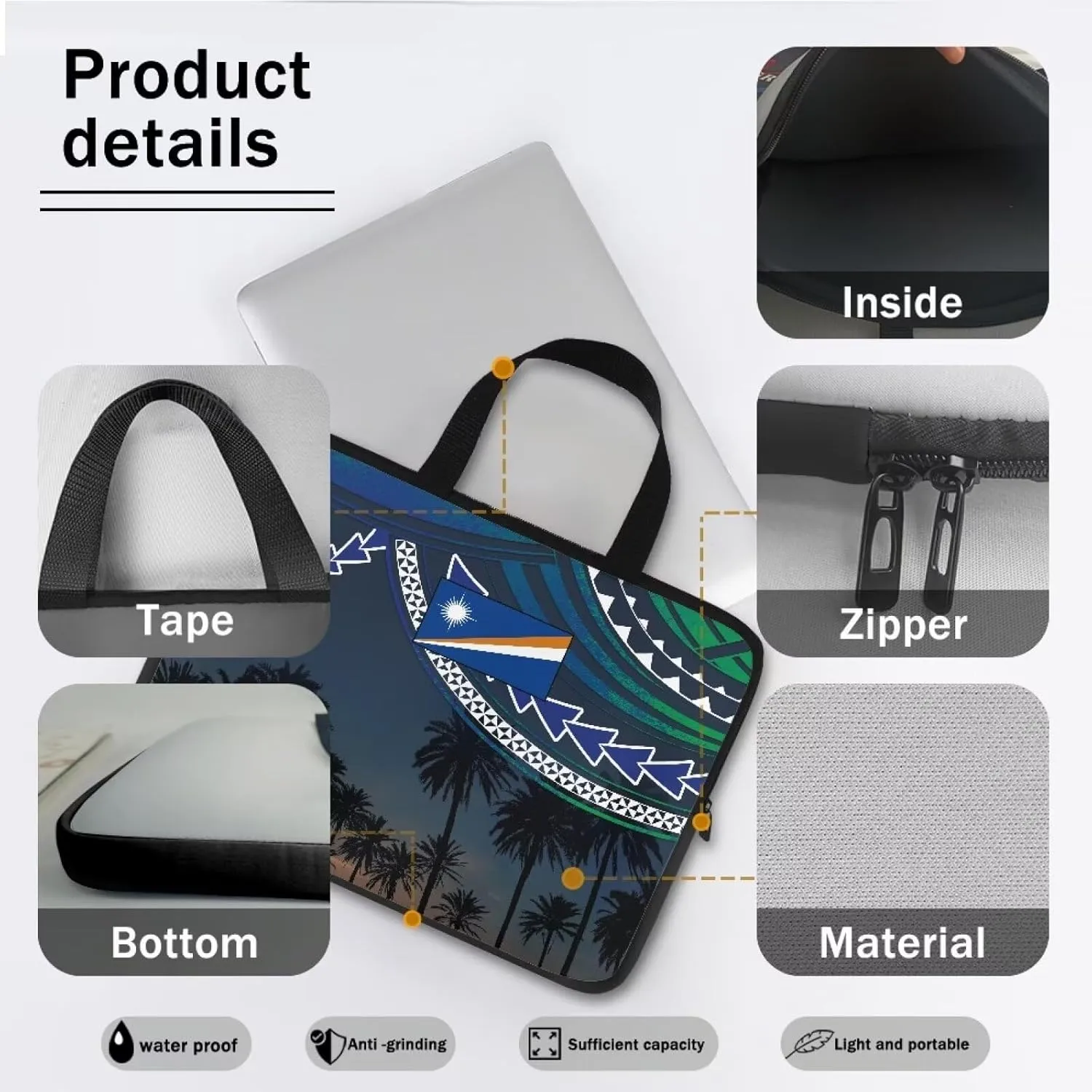 Uasibuni Women Stylish Laptop Bag 15.6 Inch Laptop Sleeve Bag Laptop Messenger Bag Briefcase Laptop Case
