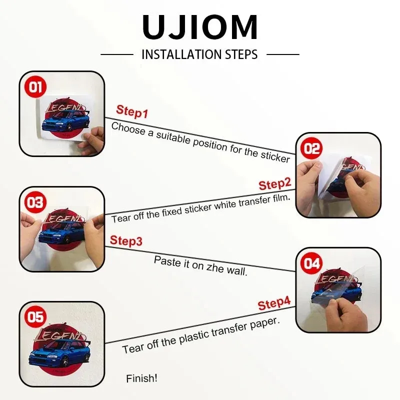 UJIOM 13cm X 7.6cm Soul Calibur Cute Girl Wall Stickers Chibi Living Room Laptop Decal Kitchen Cupboard Decoration Mural