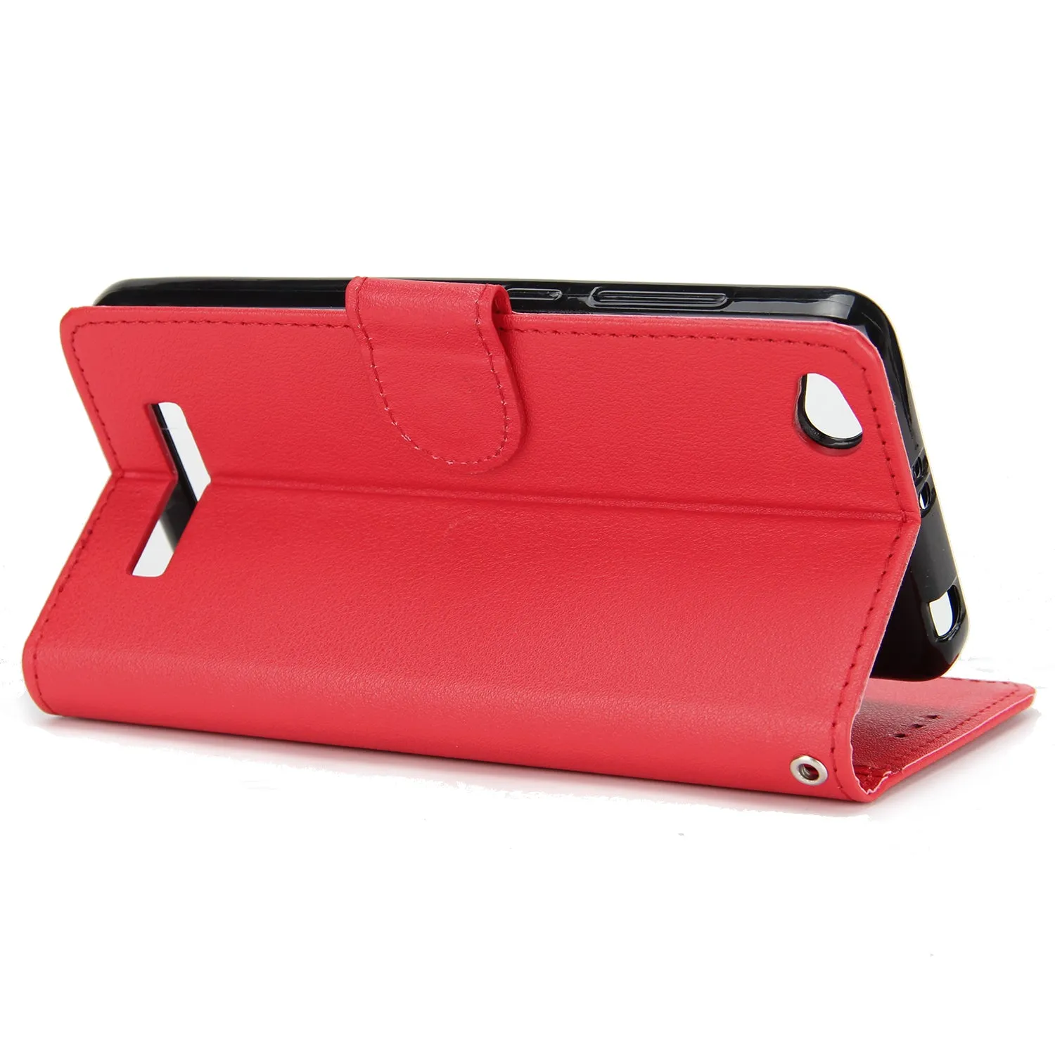 Ultra Slim Shockproof Full Protective Case with Card Wallet Slot for Xiaomi Redmi 4A Rose gold