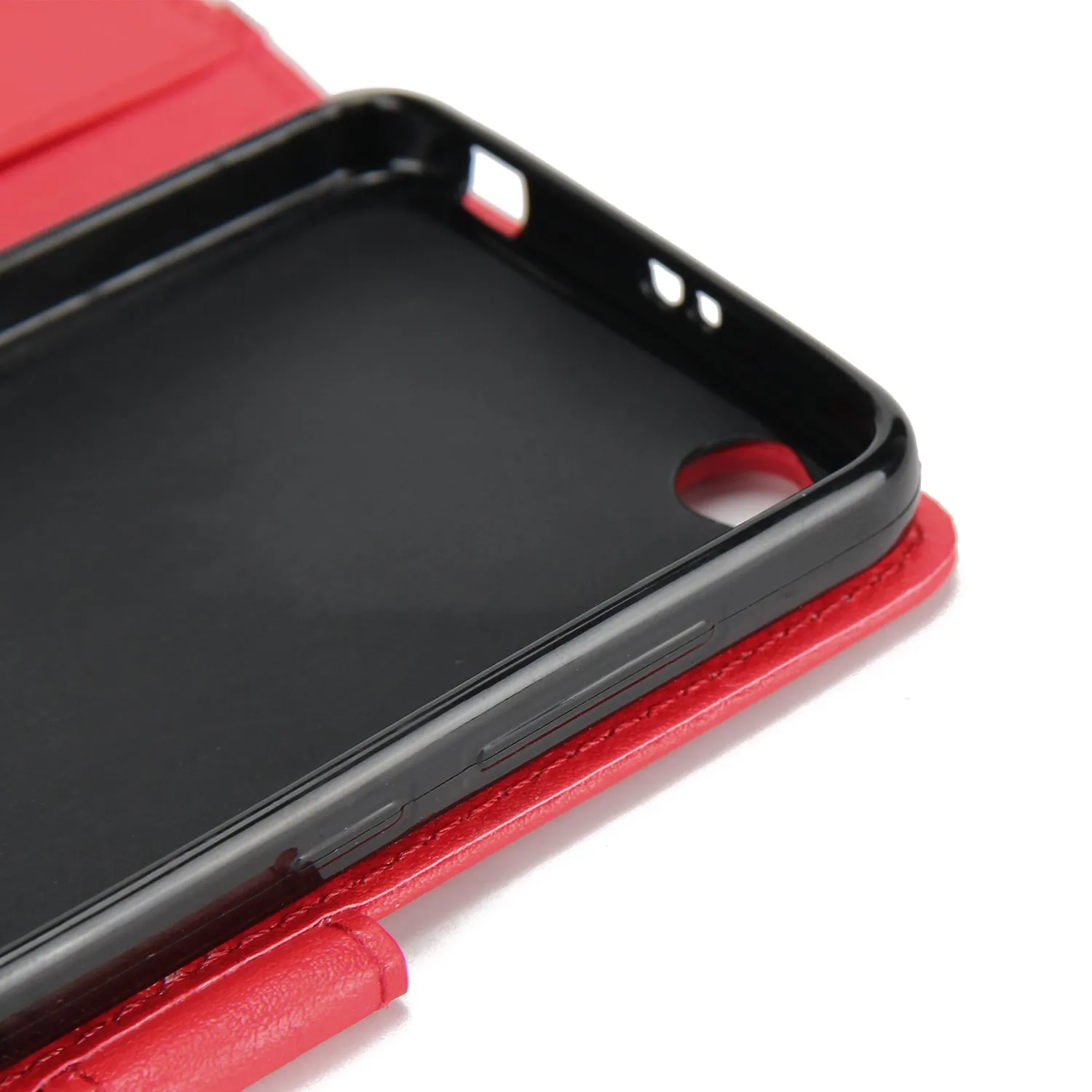 Ultra Slim Shockproof Full Protective Case with Card Wallet Slot for Xiaomi Redmi 5A Red wine