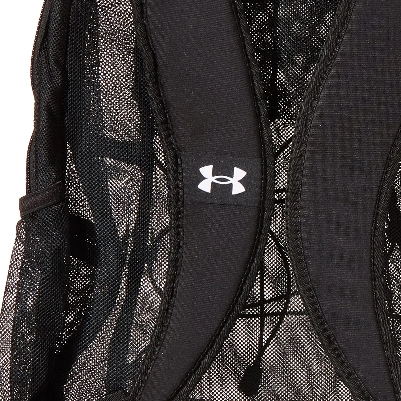 Under Armour Adult Hustle Mesh Backpack , (001) Black / / White , One Size Fits Most
