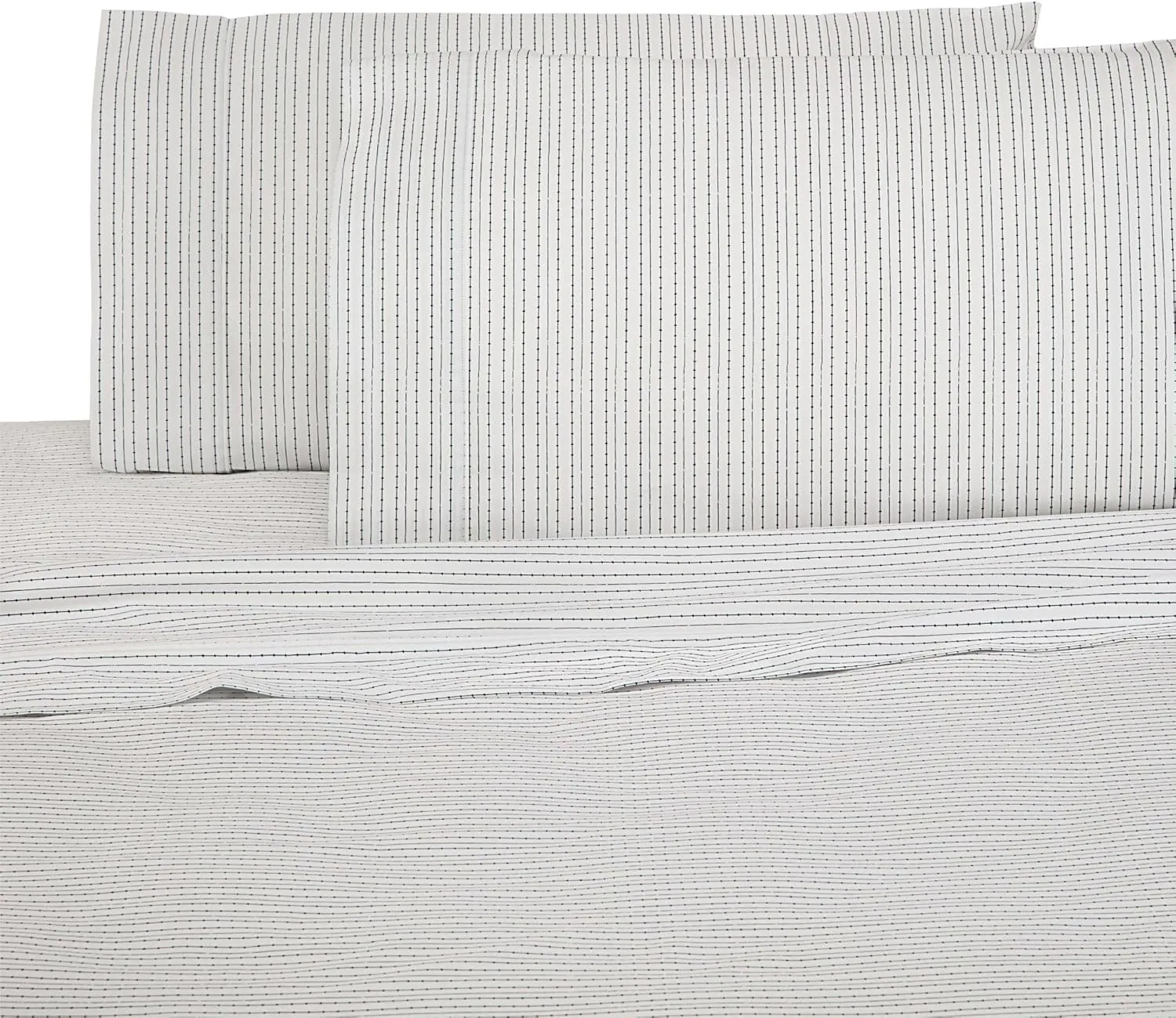 Under The Canopy Nori Brushed Organic Cotton Pillowcase Pair, Standard, White