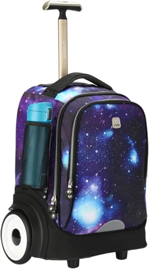 UNIKER Rolling Laptop Bag for 15.6 Inch Laptop, Roller Bag,Backpack with Wheels,20 Inch Wheeled Computer Bag, T5- Galaxy