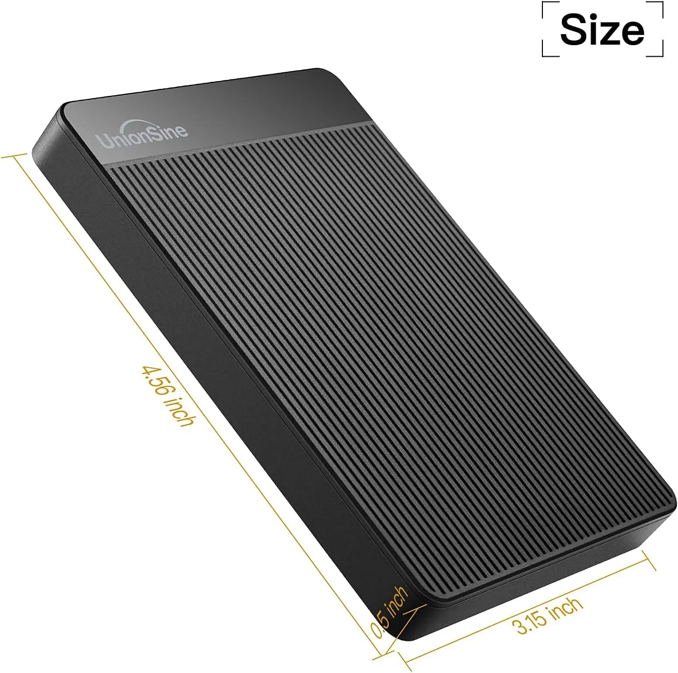 UnionSine 2TB Ultra Slim Portable External Hard Drive USB3.0 HDD Storage Compatible for PC, Desktop, Laptop, Xbox One, Xbox 360, PS4(Black) HD-2510