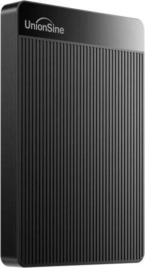 UnionSine 2TB Ultra Slim Portable External Hard Drive USB3.0 HDD Storage Compatible for PC, Desktop, Laptop, Xbox One, Xbox 360, PS4(Black) HD-2510