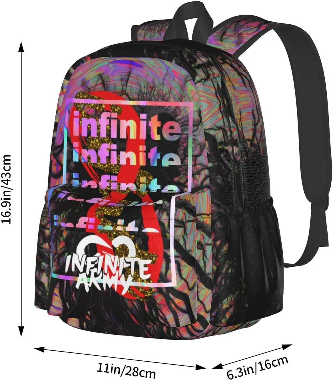 Unisex Lightweight Backpack With Handle Insulated Lunch Bag Big Capacity Travel Daypack Set, Black6