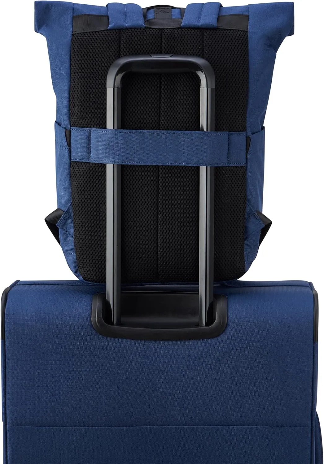 United Colors of Benetton Be Rolltop Backpack, Faded Denim, 15.6 Inch Laptop Sleeve