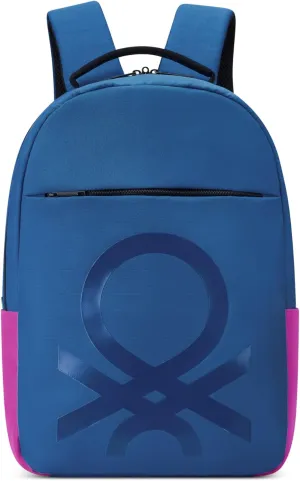 United Colors of Benetton Fabrica Backpack, Blue, 15.6 Inch Laptop Sleeve