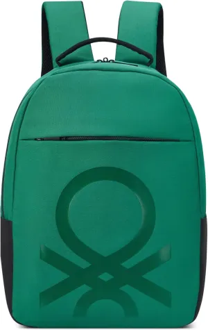 United Colors of Benetton Fabrica Backpack, Green, 15.6 Inch Laptop Sleeve