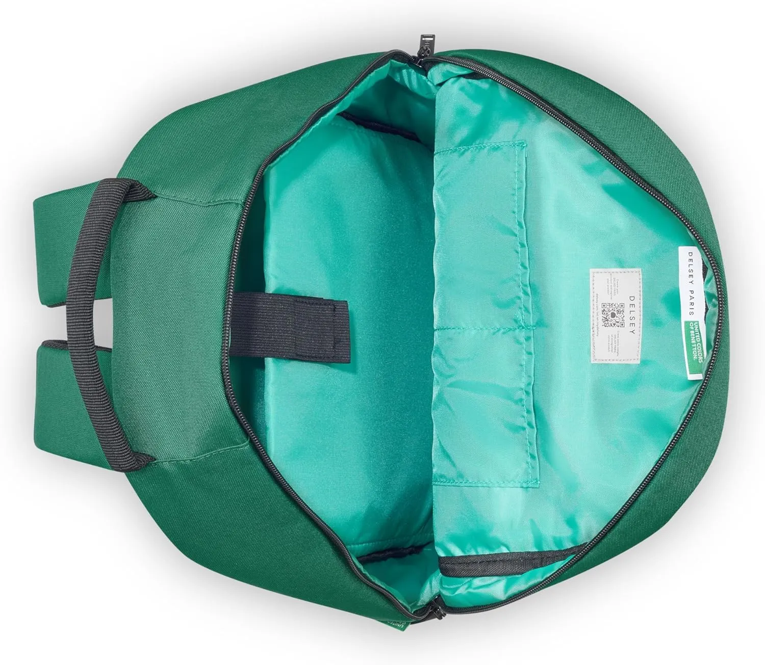 United Colors of Benetton Fabrica Backpack, Green, 15.6 Inch Laptop Sleeve