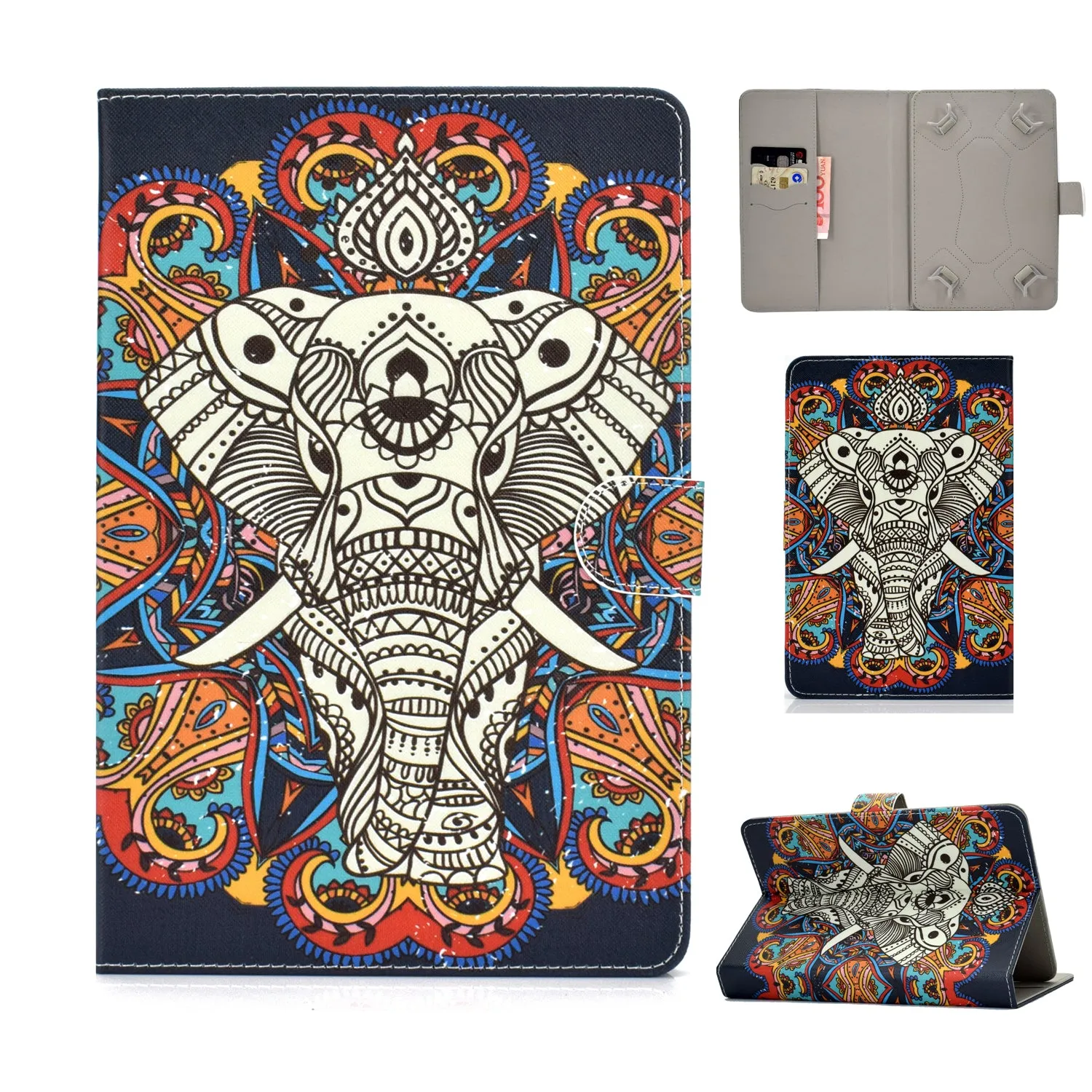 Universal Laptop Protective Case 7Inches Color Painted PU Cover with Front Snap owl