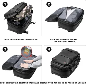 Vac-pack Airback Expandable Vacuum Compression Travel Backpack, Business Trips, Air Travel (Green)
