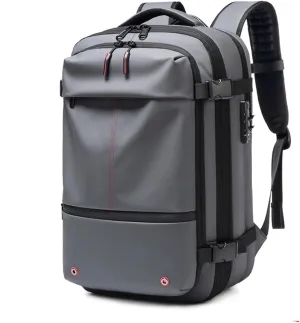 Vac-pack Backpack, Airback Backpack, Expandable Vacuum Compression Backpack, Multifunction Expandable Carry On Travel Backpack, Business Trips, and Air Travel (Grey)