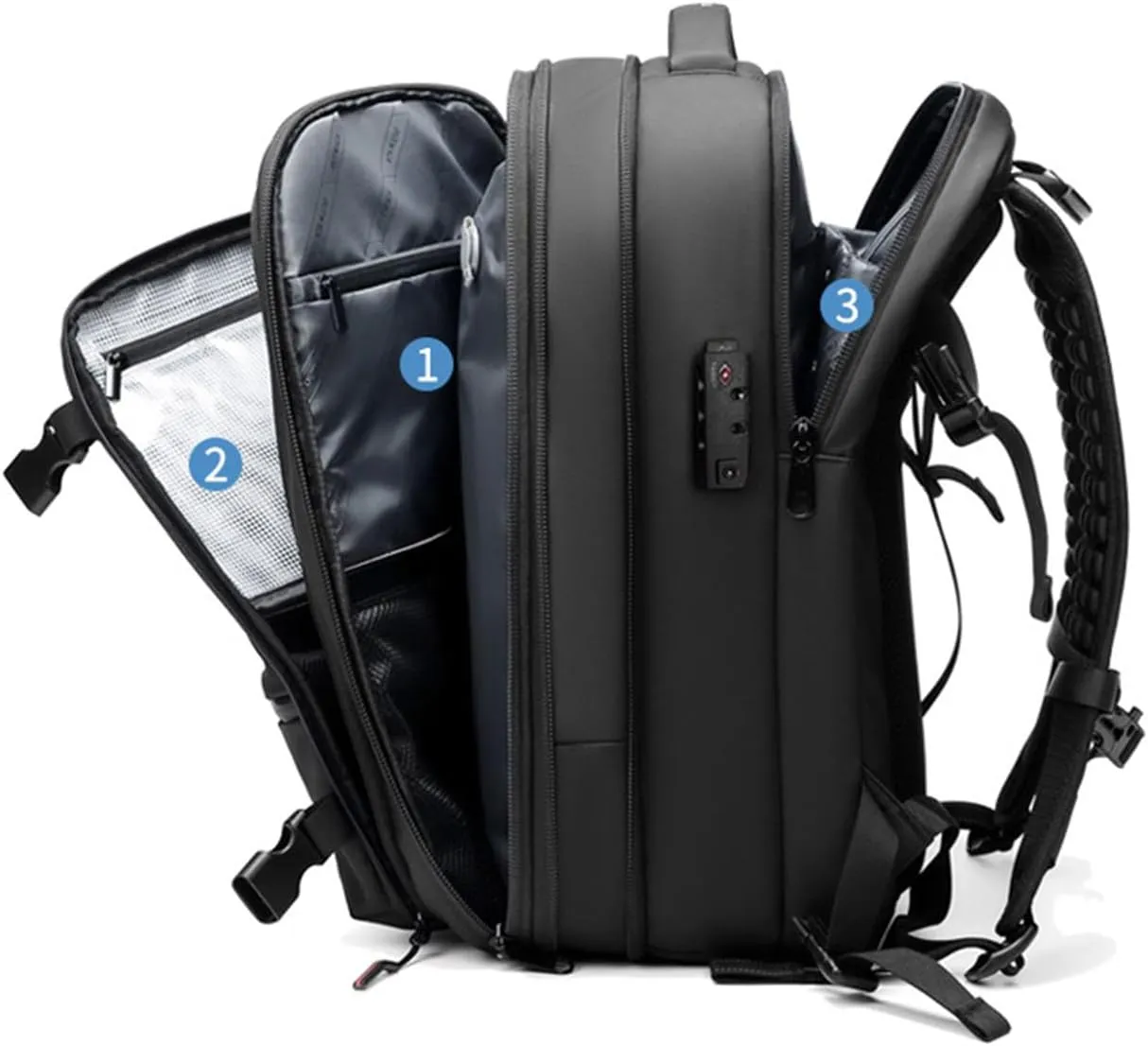 Vacpack Backpack,Vacuum Pack Backpack for Travel,Expandable Airback Vacuum Compression Backpack,Waterproof,Anti-Theft(Grey)