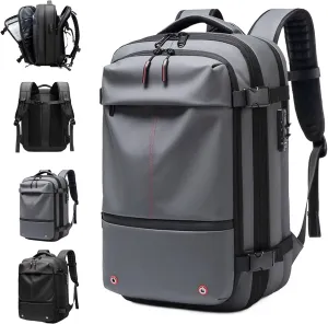 Vacpack Backpack,Vacuum Pack Backpack for Travel,Expandable Airback Vacuum Compression Backpack,Waterproof,Anti-Theft(Grey)
