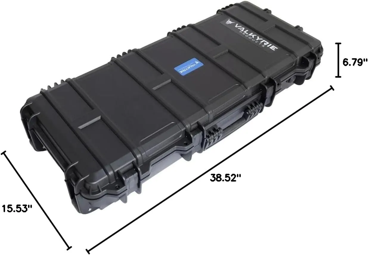 Valkyrie Waterproof Gun Cases for Rifles - Rifle Case with Customizable Gun Case Foam - TSA Approved Firearm Travel Case for Tactical Gear and Equipment