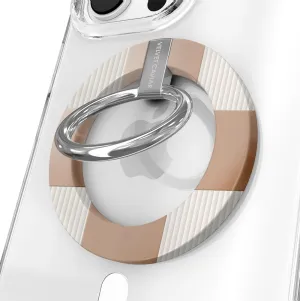 VELVET CAVIAR Compatible with MagSafe Phone Grip - Magnetic Ring Holder with Adjustable Stand - Removable MagSafe Accessories for iPhone 16, 15, 14, 13, 12 (Nude Checkered)
