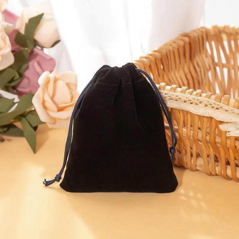 Velvet Gift Drawstring Bags 50PCS 5Colours 3Sizes